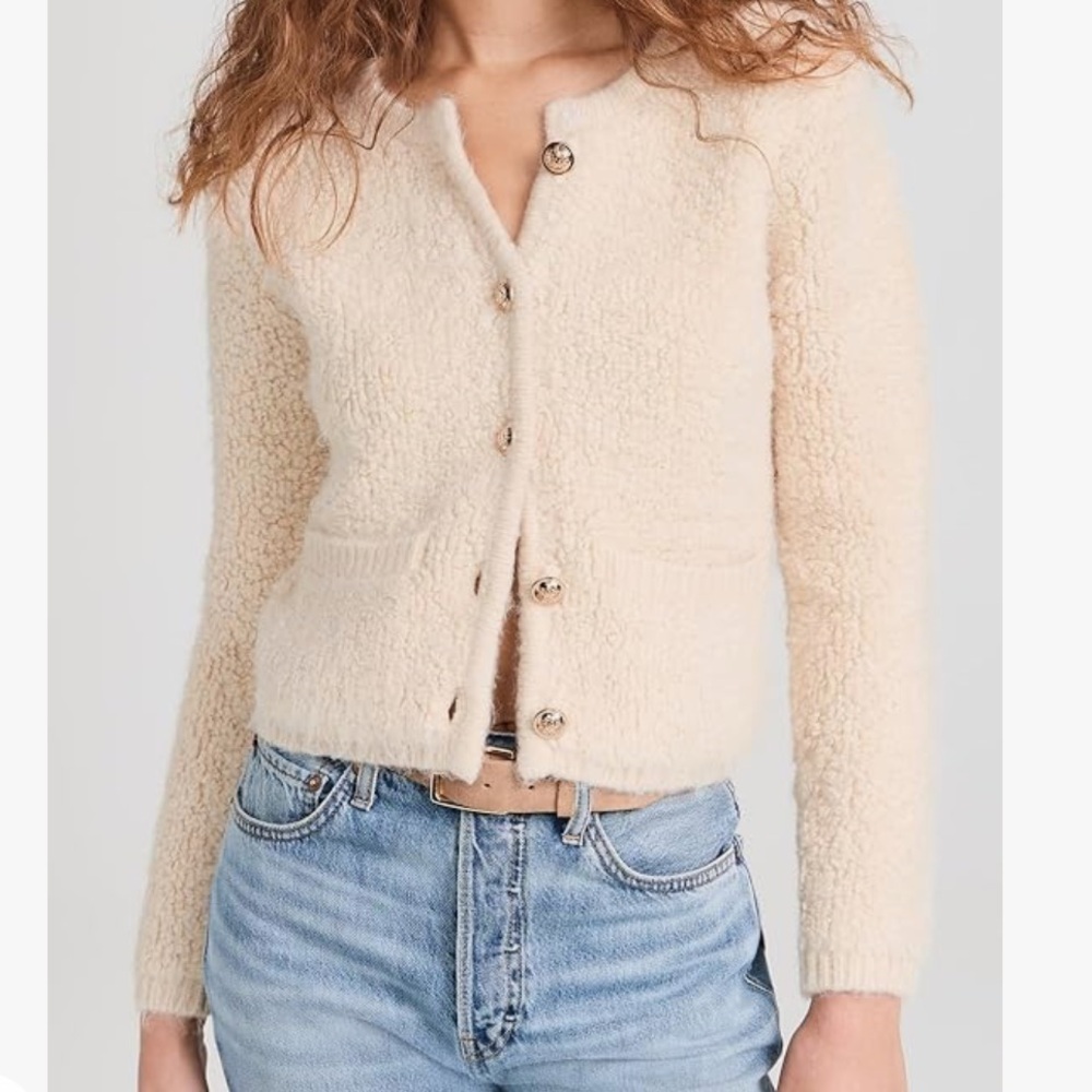 ASTR the Label Myrtle, Wool Blend, Cardigan, Sweater, Cream, size s